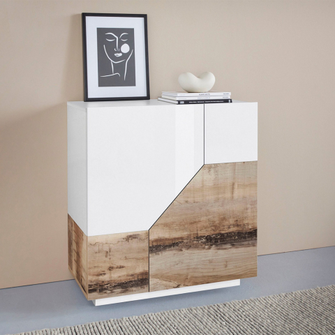Skänk 80x43cm sideboard 2 fack vardagsrum kök modern design Adara Wood
