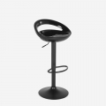Svängbar barstol svart design justerbar fotstöd Hollywood Black Edition Kampanj