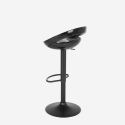 Svängbar barstol svart design justerbar fotstöd Hollywood Black Edition Rea