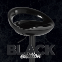 Svängbar barstol svart design justerbar fotstöd Hollywood Black Edition Erbjudande