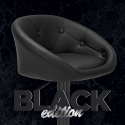Svart svängbar barstol kök modern design Chesterfield Tucson Black Edition Erbjudande
