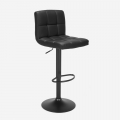Svängbar barstol modern svart design Atlanta Black Edition Kampanj