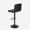 Svängbar barstol modern svart design Atlanta Black Edition Rea