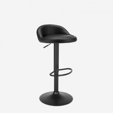 Svart hög barstol modern design kök bar Baltimora Black Edition