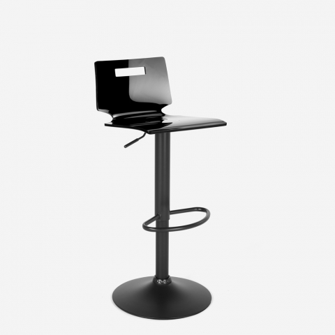 Svart hög barstol för bar kök modern design San José Black Edition
