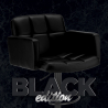 Svart svängbar barstol med armstöd för kök bar Oakland Black Edition Erbjudande