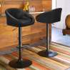 Svart svängbar barstol kök modern design Chesterfield Tucson Black Edition Försäljning