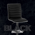Svart svängbar barstol modern design bar kök Detroit Black Edition Erbjudande