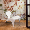 Låg fåtölj stol modern design vardagsrum inomhus utomhus Isetta Slide Modell