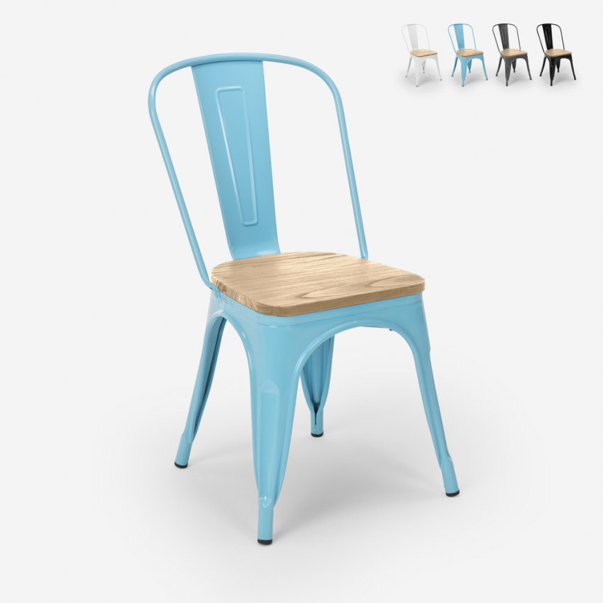 industriell stil stolar Lix design kök bar steel wood light Bestånd