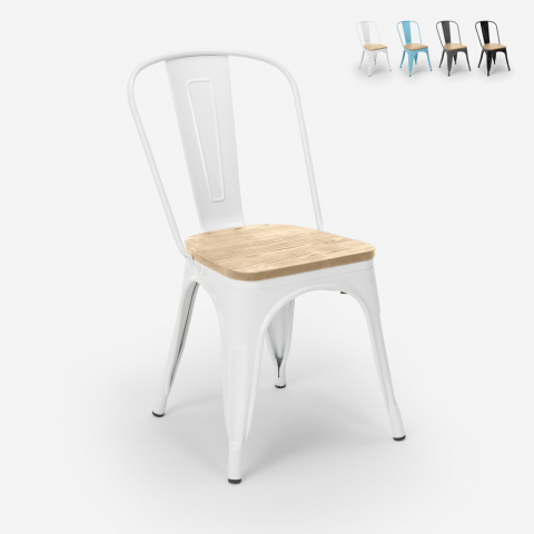 industriell stil stolar Lix design kök bar steel wood light Kampanj