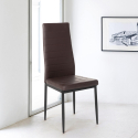 Vadderade stolar med modern design konstläder för kök matsal restaurang Imperial Dark Rea