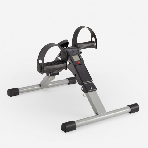 Hopfällbar mini träningscykel pedaltränare för armar och ben rehabilitering med display Ostrich Kampanj