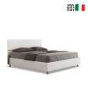 Dubbelsäng med förvaring 160x190cm vit design sänggavel Demas Försäljning