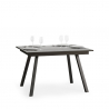 Grått utdragbart matbord 90x120-180cm kök design Mirhi Concrete Erbjudande