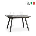 Grått utdragbart matbord 90x120-180cm kök design Mirhi Concrete Försäljning