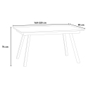 Utdragbart matbord grått 90x160-220cm kök Mirhi Long Concrete Rabatter