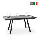 Utdragbart matbord grått 90x160-220cm kök Mirhi Long Concrete Försäljning