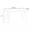 Utdragbart matbord i trä 90x160-220cm kök Mirhi Long Noix Rabatter