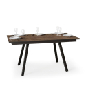 Utdragbart matbord i trä 90x160-220cm kök Mirhi Long Noix Erbjudande