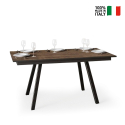 Utdragbart matbord i trä 90x160-220cm kök Mirhi Long Noix Försäljning