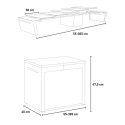 Utdragbar bänk 55x40-305cm kök matsal ingång Walk Concrete Rabatter