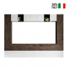 Modern väggmöbel TV-bänk vardagsrum vit trä A105 Försäljning