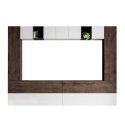 Modern väggmöbel TV-bänk vardagsrum vit trä A105 Erbjudande