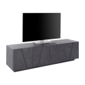 TV-bänk 4 dörrar 2 fack modern design Ping Low L Ardesia Erbjudande