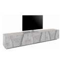 TV-bänk vardagsrum 6 dörrar 3 fack modern design Ping Low Concrete XL Erbjudande