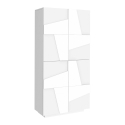 Skoskåp Multifunktionellt Garderob design 4 dörrar 8 fack vitt Ping Dress Erbjudande