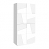 Skoskåp Multifunktionellt Garderob design 4 dörrar 8 fack vitt Ping Dress Erbjudande