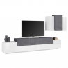 TV-bänk och mediamöbel vardagsrum modern design väggenhet vit antracit Corona Moby Report Erbjudande