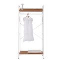 Klädskåp öppen garderob klädhängare vit metall entré sovrum Otto Light Försäljning
