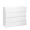 Byrå sovrum 4 lådor blank vit design Arco Draw Erbjudande
