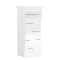Byrå 6 lådor i blank vit sovrum design Arco Septet Erbjudande