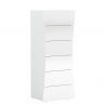 Byrå 6 lådor i blank vit sovrum design Arco Septet Erbjudande