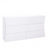 Byrå sovrum 6 lådor blank vit Arco Sideboard Erbjudande