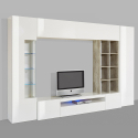Väggmonterade TV-möbel TV-bänk vitrinskåp väggenhet kolumn vit grå Egypt Report Erbjudande
