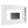 Glänsande vit väggenhet TV-bänk vitrinskåp väggskåp Joy Ledge Erbjudande