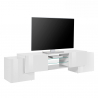 TV-bänk 190cm vardagsrum 4 dörrar 2 glashyllor design Pillon XL Erbjudande