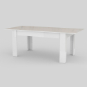 Vitt utdragbart bord vardagsrum modern design 160-210x90cm Jesi Long Erbjudande