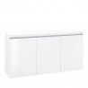 Skänk sideboard 3 dörrar 150cm blank vit hall vardagsrum Magic Lawe Erbjudande