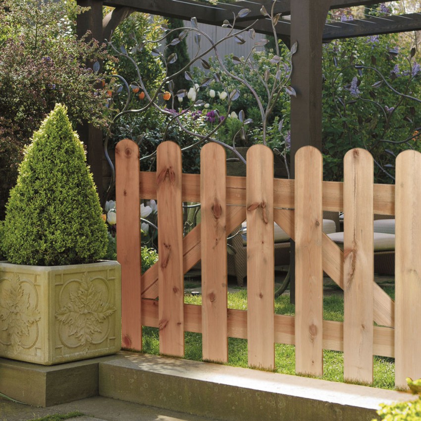 Trädgårdsgrind i trä 100x70cm staket ingång grönsaksträdgård Mini Kampanj