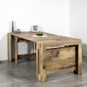 Utdragbart matbord trä 90x51-300cm konsolbord Pratika Wood Egenskaper