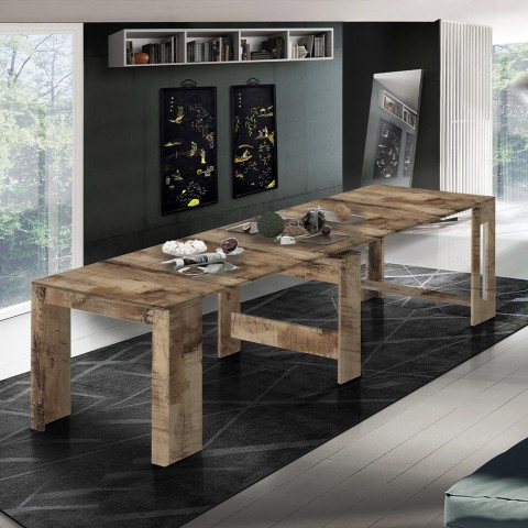 Utdragbart matbord trä 90-300x51cm konsolbord Pratika Wood