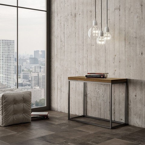 Utdragbart konsolbord 90x45-90cm modernt trä Nordica Libra Oak Kampanj