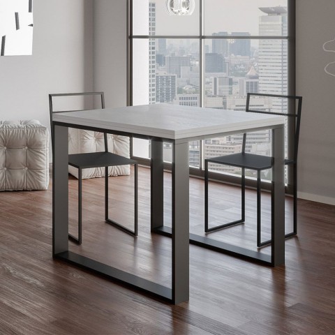 Utdragbart matbord 90x90-180cm vitt Tecno Libra