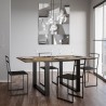 Utdragbart matsal köksbord 90x90-180cm Tecno Libra Noix Rea