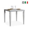 Utdragbart bord 90x90-180cm klassiskt vitt kök Impero Libra Försäljning